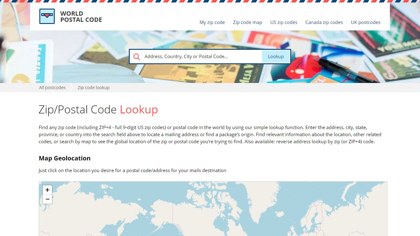 Zip/Postal Code Lookup by Address, City, State